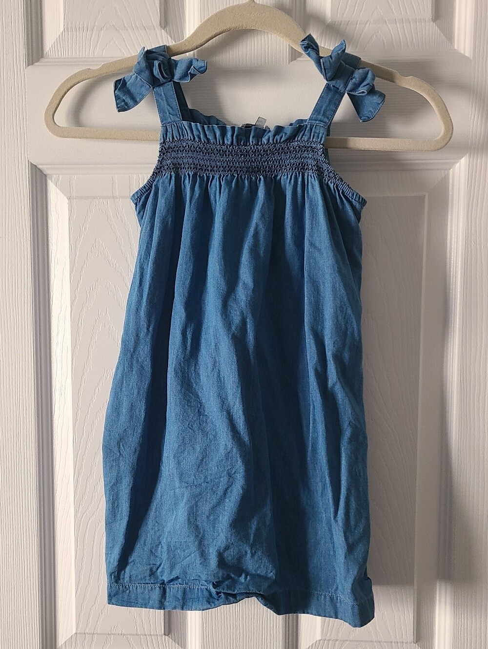 SALE! Crown & Ivy Smocked Denim Bow Dress